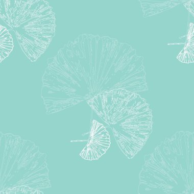   Aquamarine, vektör desenini kusursuz bir şekilde yeşil renkte bırakır. Vintage Desen.ardında vektör desenli Paskalya yaprakları bırakır. Yaprak elementleri. Duvar kağıdı, yazdırma kağıdı, tekstil.