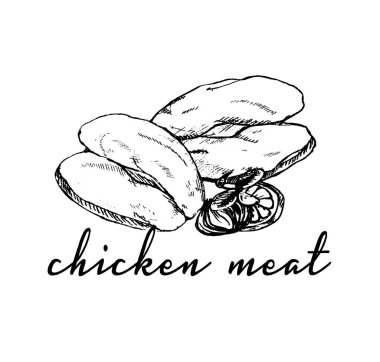 Çiğ tavuk fileto ve göğüs uçlarıyla baharatlı otlarla çizilmiş Origano Tavuk porsiyonları derisiz göğüs ve ızgara için kesilmiş şeritler Gulaş için veya kızarmış bacaklar ve yukarıdan taze baharat ile cilt görünümlü kanatlar