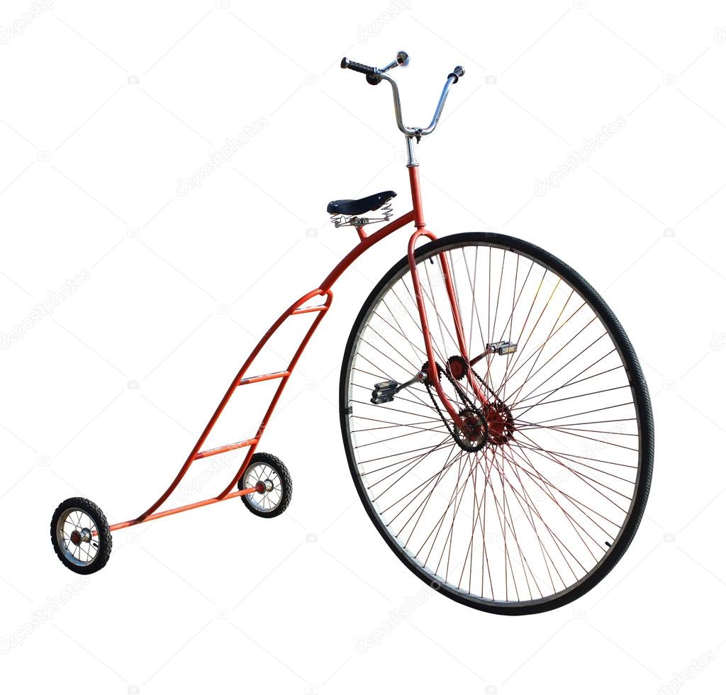 Vintage bicycle with a large wheel