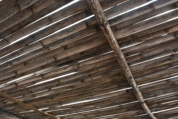 Abstrakt Mönster Bambuvägg — Stockfoto