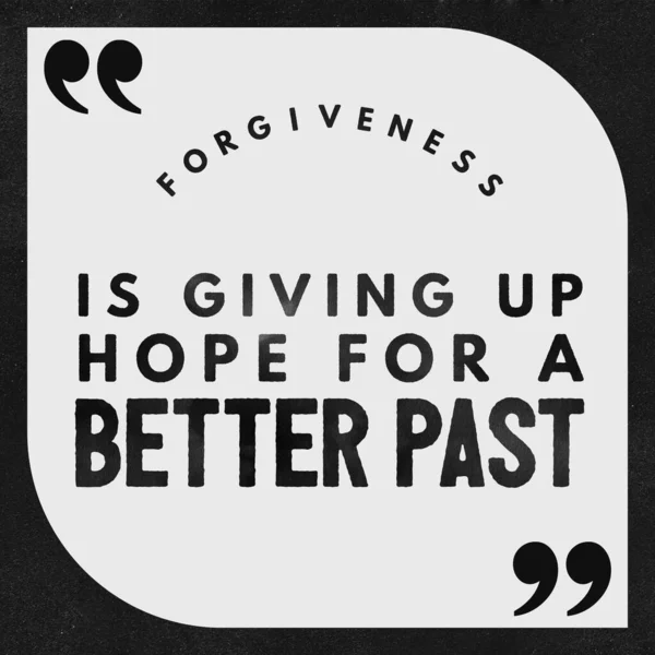 Forgiveness Giving Hope Better Beautiful Quote Forgiveness — Stock Photo, Image