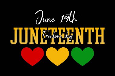 19 Haziran Özgürlük Günü, tipografi - kalp şekilli Haziran-Haziran tipografisi