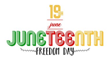 19 Haziran Özgürlük Günü poster tasarımı - Junetenth Özgürlük Günü Güzel tipografi poster tasarımı