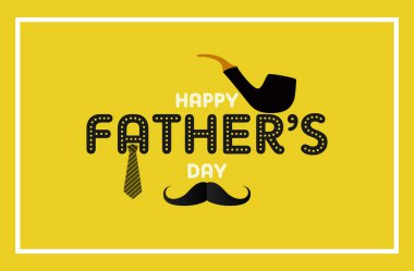 Babalar günün kutlu olsun. Papyonlu, bıyıklı, sarı arka planda babalar günü yazılı güzel bir geçmiş.