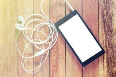 Relax, akıllı telefon beyaz perde kulaklık ile duygu