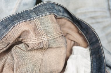 Mavi jean ve denim yan kapatmak