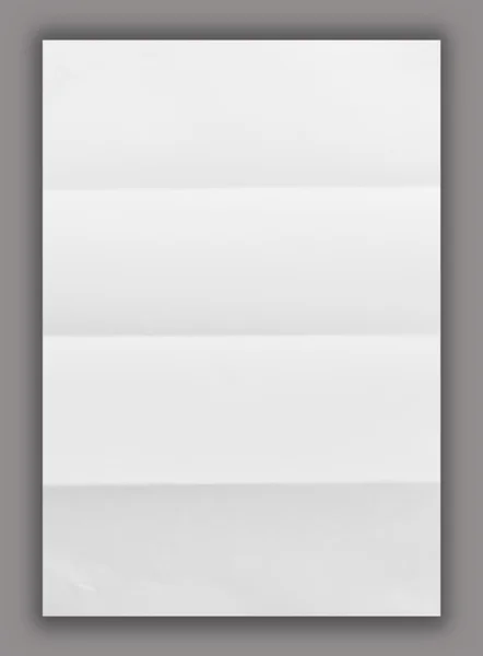 Carta trifold bianca su grigio, percorso di ritaglio — Foto Stock