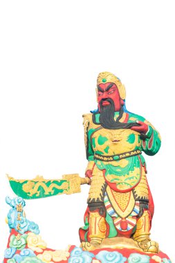 Guan Yu Deva Heykeli, kırpma yolu ile izole