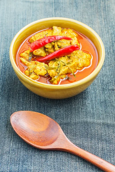 Curry varm kryddig fläskfilé — Stockfoto