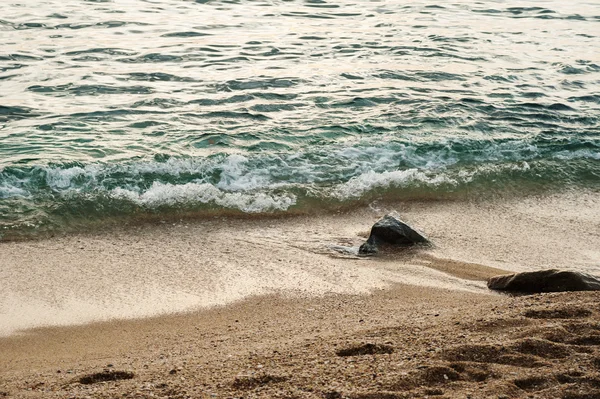 Meer und Strand im Abendlicht — Stockfoto