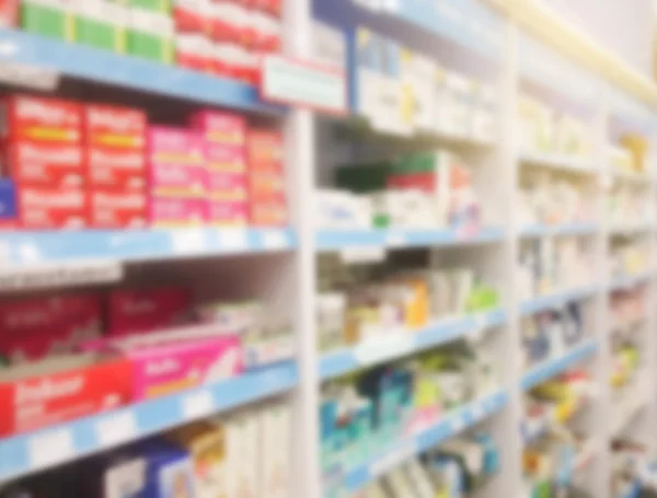 Negozio di farmacia offuscata — Foto Stock