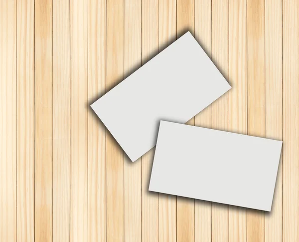 Visitenkarte blanko mit Holz — Stockfoto
