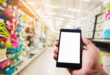 Elini adam akıllı telefon beyaz ekran holding