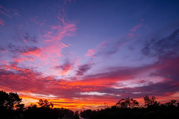 Wzór Barwnej Chmury Zachody Słońca Lub Zachody Słońca Dramatyczny Zachód — Zdjęcie stockowe