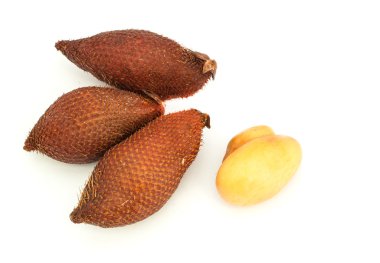 Lychee (Çin chinensis) karşı beyaz arka plan