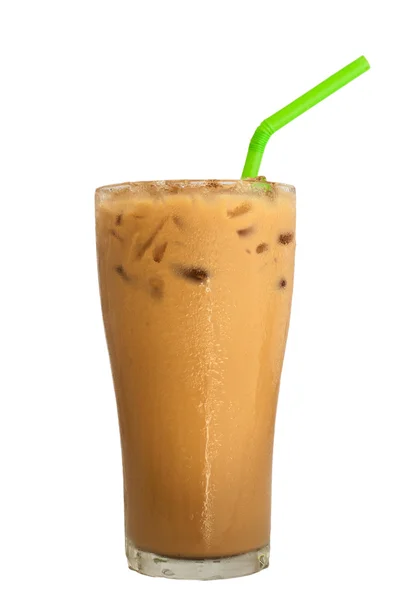 Ice coffee, famous drink in Thailand,Isolated on white