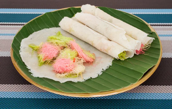 Thai cotton candy burrito pancake — Stock Photo, Image