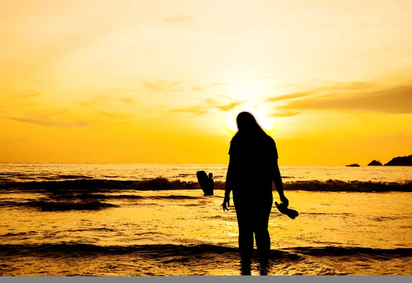 Hermosa naturaleza con el color de la puesta del sol — Foto de Stock