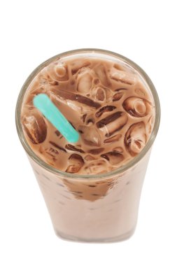 Ice chocolate, Isolated, clipping path