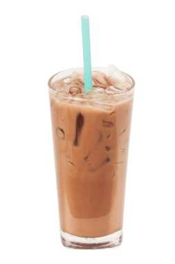 Ice chocolate, Isolated, clipping path