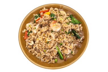 Karides kızarmış pilav, kırpma yolu