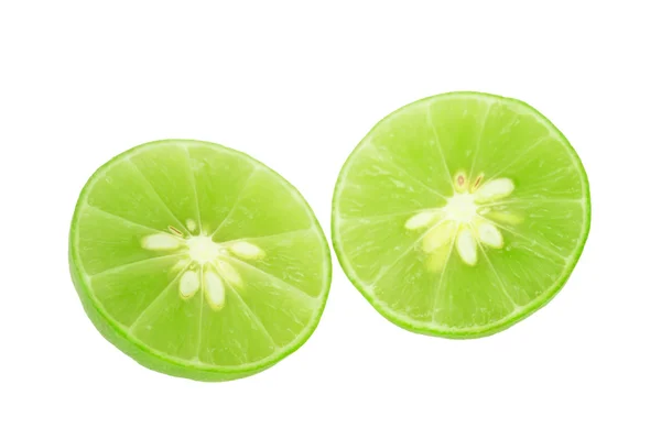 Lime slice, Clipping path — Stock Photo, Image