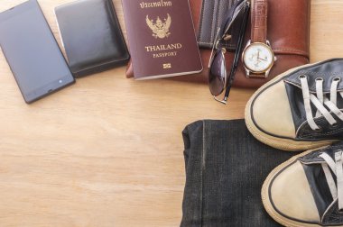 Gezgin, farklı nesneler üzerinde ahşap Aksesuar