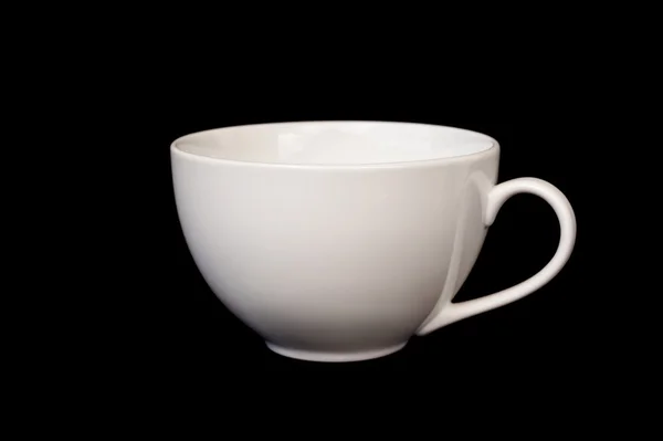 Witte kop koffie geïsoleerd — Stockfoto
