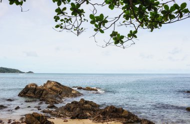 Plaj ve mavi deniz, Phuket Tayland