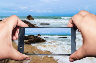 Smartphone ile fotoğraf çekim görüntü