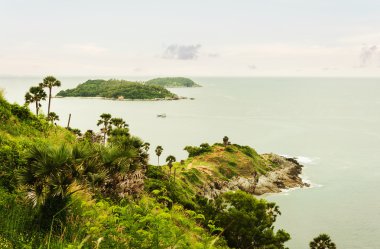 Deniz ada sabah ışık