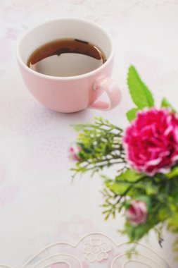 Relax, sıcak çay çiçek ile duygu