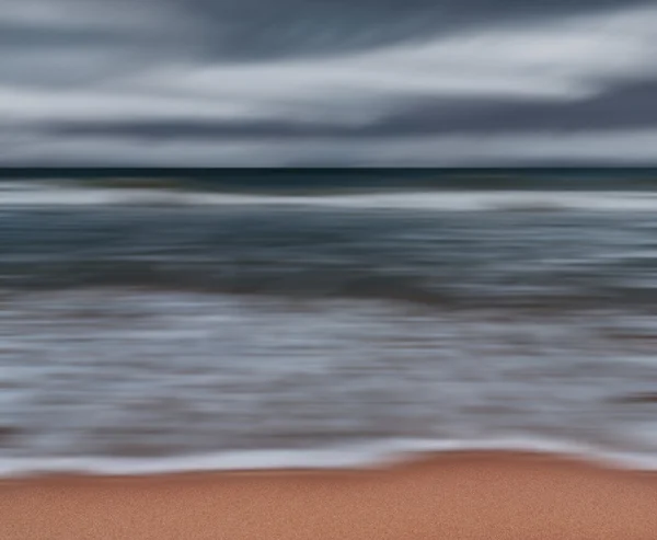 Tempête de mer et de plage, Flou de mouvement — Photo