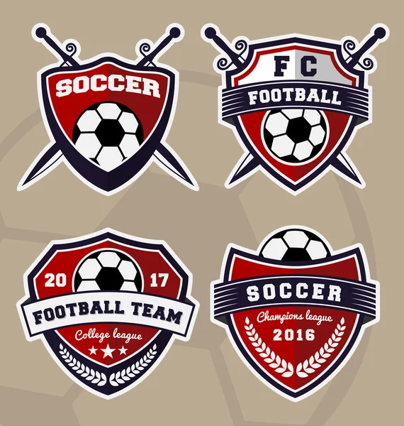 Fotbal fotbal odznak logo designu — Stockový vektor