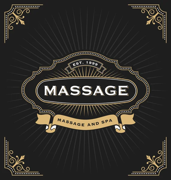 Design de Banner de Massagem e Spa — Vetor de Stock