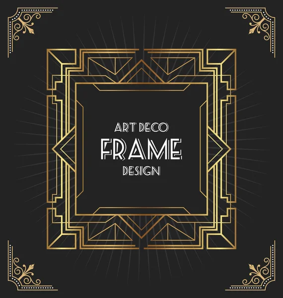 Art deco frame design — Stock Vector © raftel 109884412