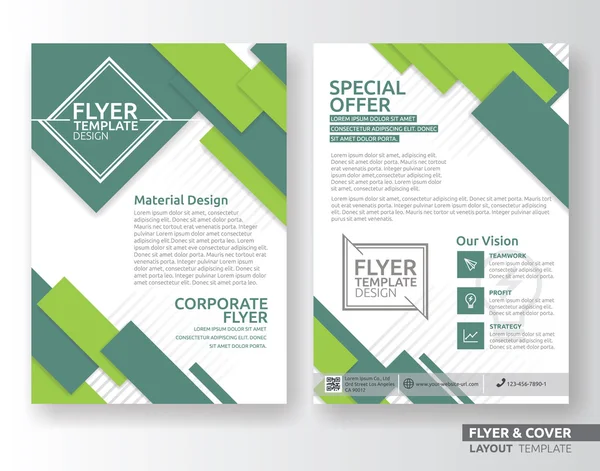 Plantilla de diseño de folleto de negocio corporativo multipropósito — Vector de stock