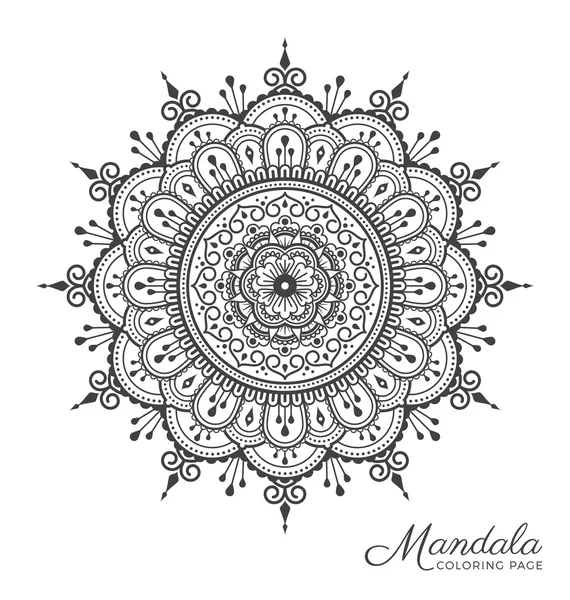 Diseño adorno decorativo mandala tibetano — Vector de stock