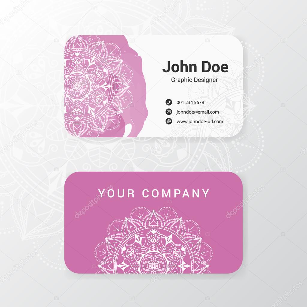 Lovely business name card template design