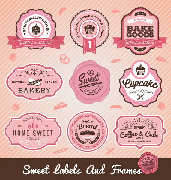 , bakkerij winkel, Cake Shop, — Stockvector