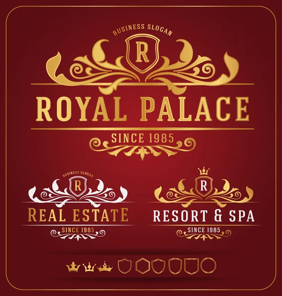 Luxurious Royal Logo Vector Re-sizable Design Template — Stock Vector