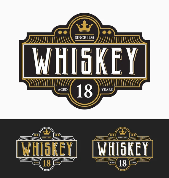 Diseño de etiqueta de marco vintage. Adecuado para la etiqueta de whisky y vino — Vector de stock