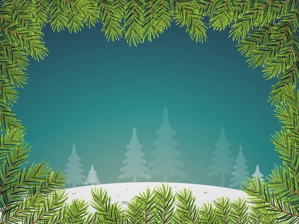 Paysage de neige fond — Image vectorielle