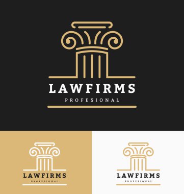 Law firms logo template with space clipart