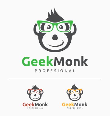 Geek maymun Logo şablonu