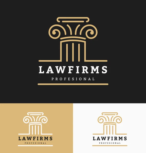 Law firms logo template with space — Stock Vector