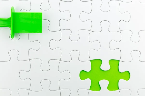 Jigsaw puzzle use for business background — 图库照片