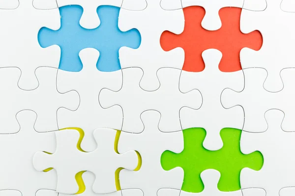 Jigsaw puzzle use for business background - Stok İmaj