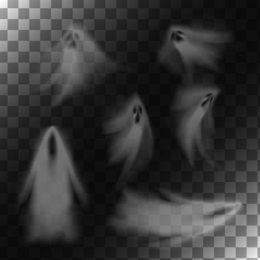 Ghosts şeffaf arka plan üzerinde.