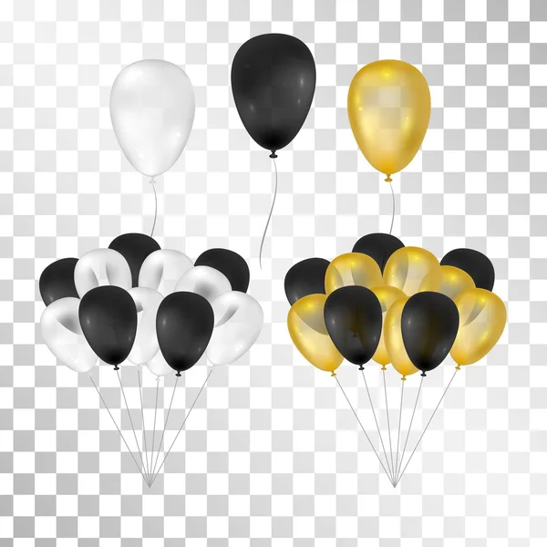 Ballons sur fond transparent. Illustration vectorielle — Image vectorielle